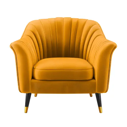 png-yellow-modern-armchair-transparent-background