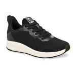 Black flyknit laceup sports shoes