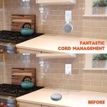 AMORTEK- Space-Saving Accessories Outlet Wall Mount Holder for Google Home Mini Voice Assistant