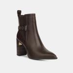 BATA-NINE WEST BROWN MID-CUT BOOTS FOR WOMEN