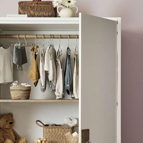 Crate&Barrel-Memoire Ivory High-Gloss Lacquer Kids Storage Armoire Cabinet by Jeremiah Brent