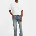 LEVIS-Men's 501 Blue Straight Fit Mid Rise Jeans