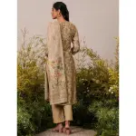 Libas-Tan Printed Chanderi Silk Straight Suit With Dupatta