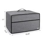 Luxja-Dust Cover for Microwave Oven (Fits for Most 0.7 Cu.Ft Microwaves), Microwave Oven Cloth Cover with Front Pocket, Gray