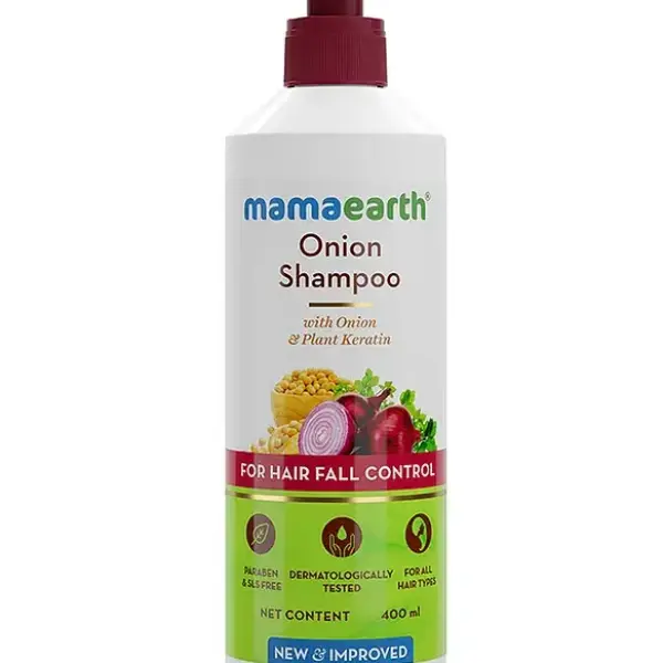 Mama Earth- Onion Shampoo for Hair Growth & Hair Fall Control with Onion & Plant Keratin - 400ml
