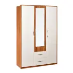 Nilkamal-Eternal 3 Door Wardrobe with Mirror (Teak Finish)