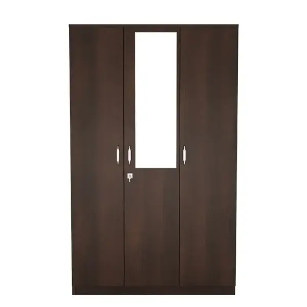 Nilkamal-Willy 3 Door Wardrobe with Mirror (New Wenge)