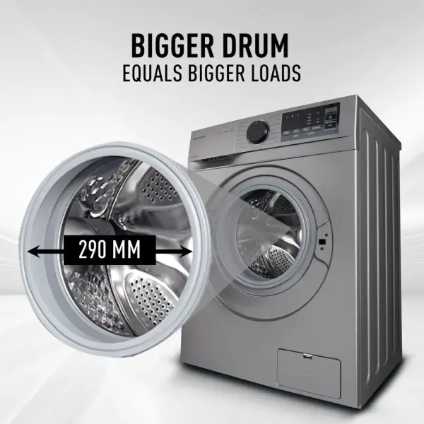 Panasonic-7 Kg 5 Star Fully-Automatic Front Loading Washing Machine (NA-147MH2L01, Dark Silver, Drynamic Spin, Steam Care, Baby Care)