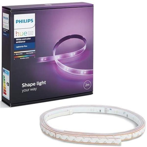Philips- Hue Gen 4 Smart Light Strip (White & Color Ambiance) 20W Base 2 Meters, Bluetooth & Zigbee Compatible