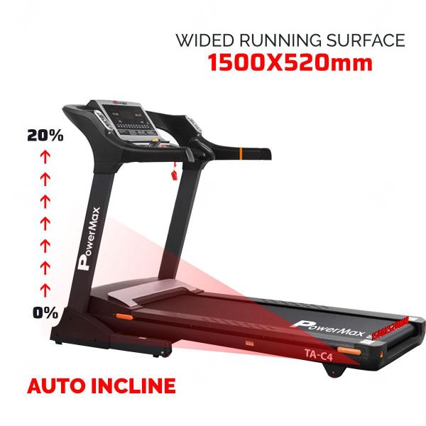 PowerMax-TA-C4® Premium Commercial AC Motorized Treadmill