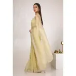 Soch-Gold Embellished Tissue Saree With Sequins Work