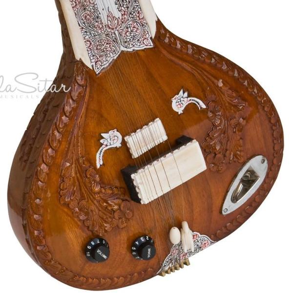 Tablasitar-Maharaja Musicals Electric Sitar, Kharaj Pancham, Vol. & Tone Controls, Latest Studio Edition - No. 118