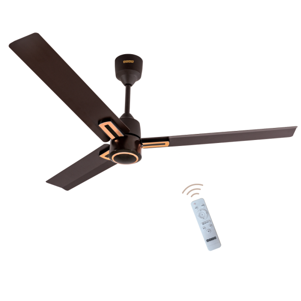 USHA-AeroEdge Plus 1200mm BLDC Ceiling Fan with IR Remote | LED Indicator | BEE 5 Star Rated Energy Efficient | 100% Copper Motor | High Air Delivery 220CMM | 2 Year Warranty | (Smoke Brown)