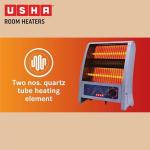 Usha-2 Rod 800 Watt Quartz Heater with Low Power Consumption and Tip Over Protection (4302, Grey)