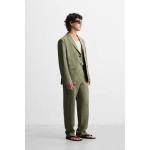 ZARA-100% LINEN SUIT BLAZER