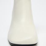 ZARA-LEATHER ANKLE BOOTS WITH TOPSTITCHING